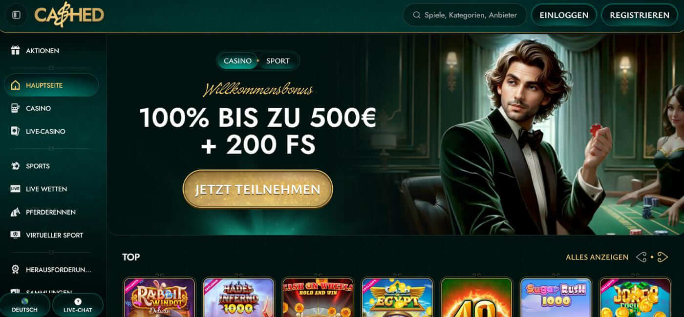 Cashed Wettanbieter ohne Steuer