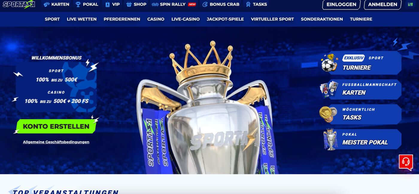 Sportaza Wettanbieter